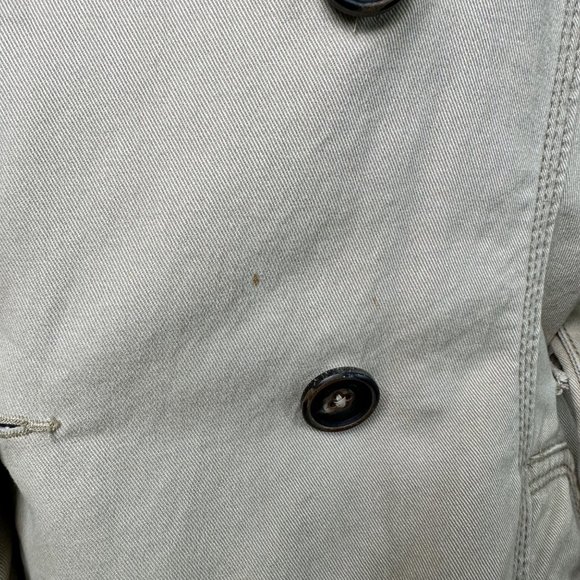 American Eagle | Tan Kaki Double Breasted Belted Vintage Fit Jacket | Size L - Picture 9 of 9